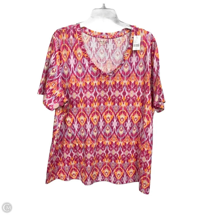 Top Short Sleeve By Lane Bryant In Tie Dye Print, Size: 2x