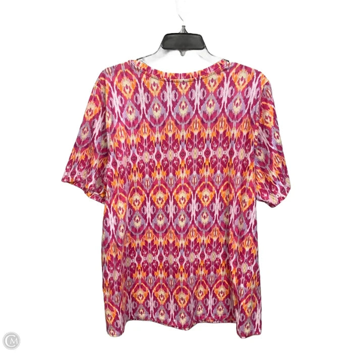 Top Short Sleeve By Lane Bryant In Tie Dye Print, Size: 2x