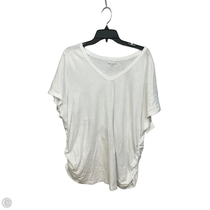 Top Short Sleeve By Lane Bryant In White, Size: 2x