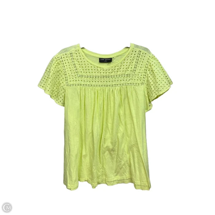 Top Short Sleeve By Lane Bryant In Yellow, Size: 2X