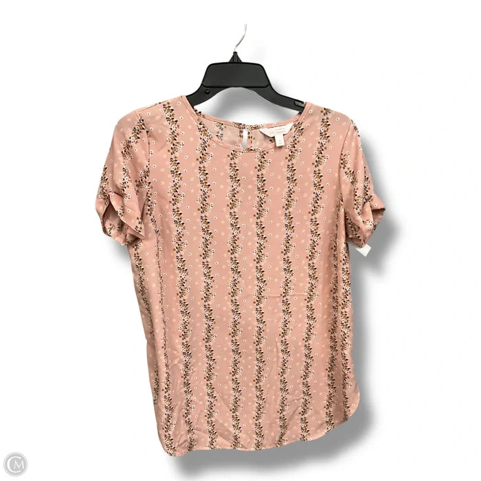 Top Short Sleeve By Lc Lauren Conrad In Floral Print, Size: S