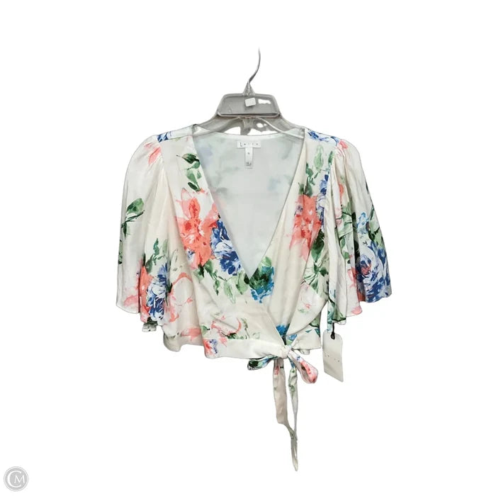 Top Short Sleeve By Leith In Floral Print, Size: Xl