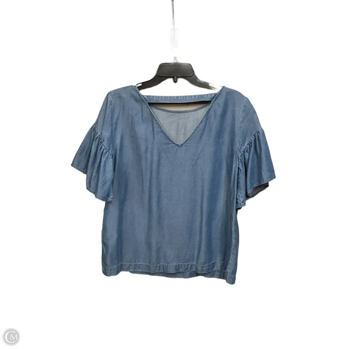Top Short Sleeve By Loft In Blue, Size: S