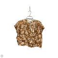 Top Short Sleeve By Loft In Tan & White, Size: S