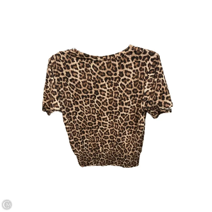 Top Short Sleeve By Michael By Michael Kors In Animal Print, Size: S