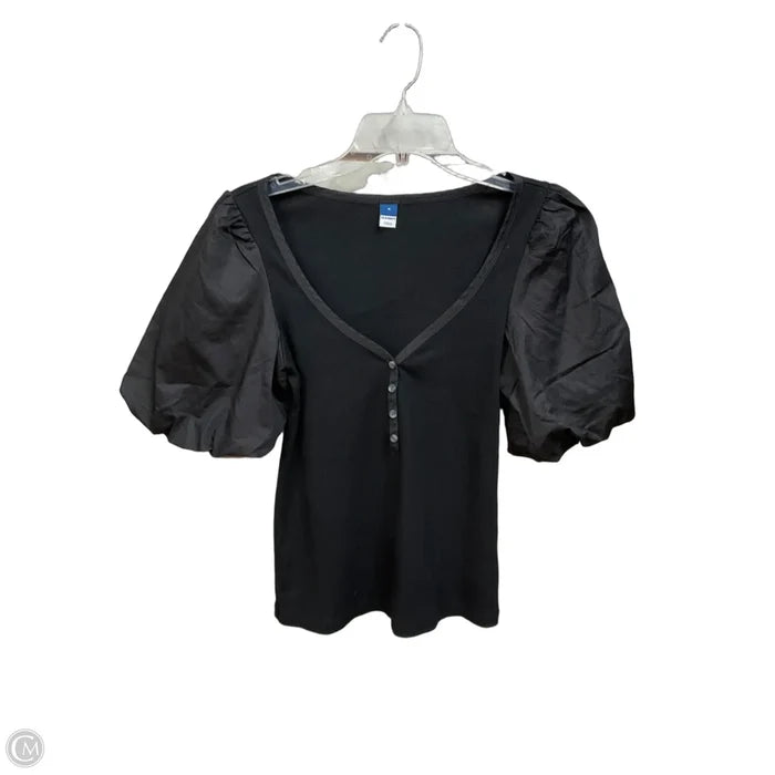 Top Short Sleeve By Old Navy In Black, Size: M