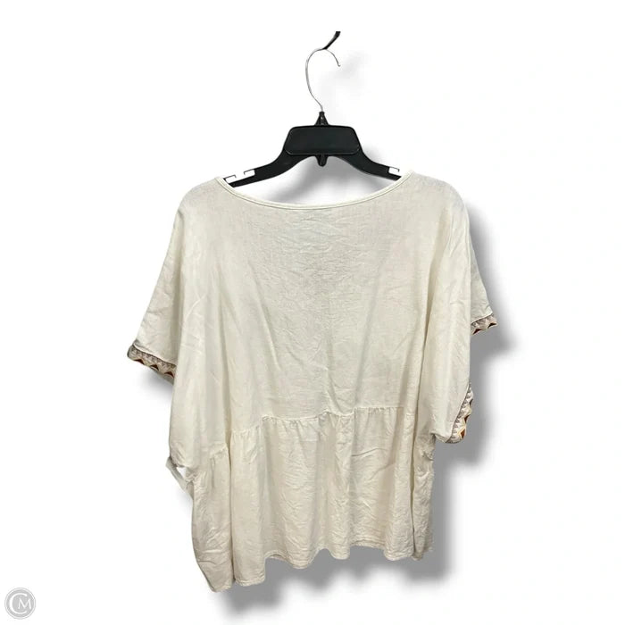 Top Short Sleeve By Sonoma In White, Size: 3x