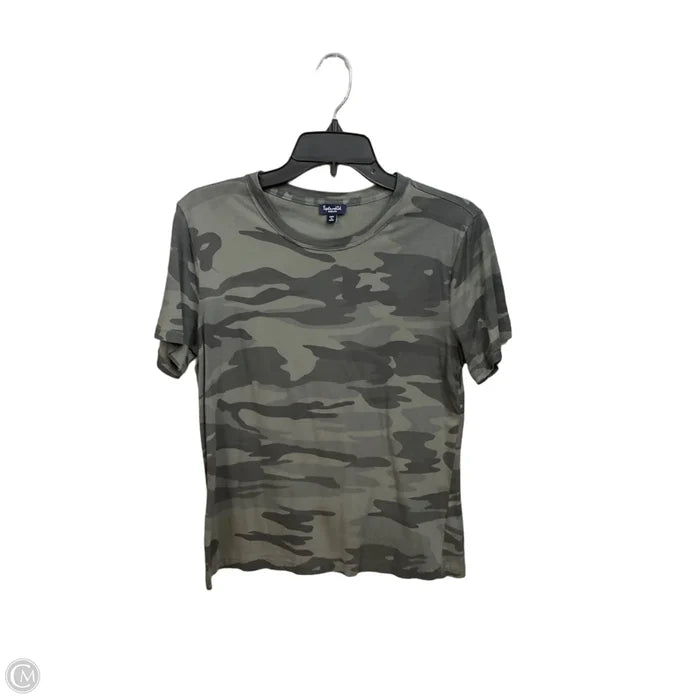 Top Short Sleeve By Splendid In Camouflage Print, Size: M
