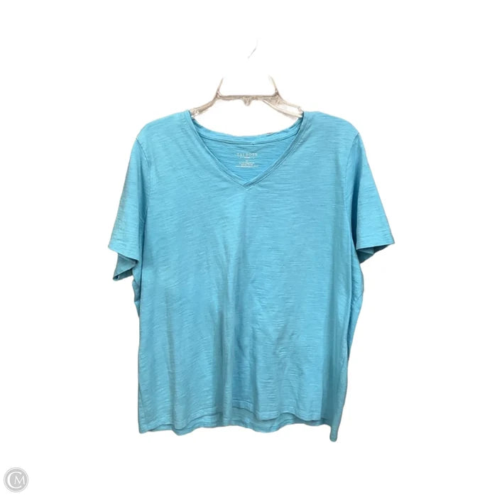 Top Short Sleeve By Talbots In Blue, Size: 2x