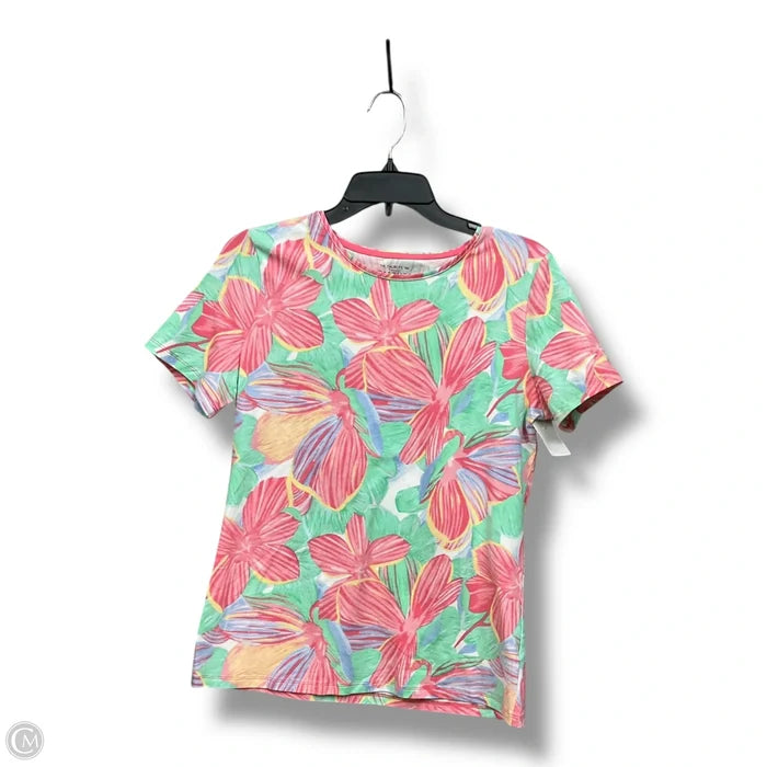Top Short Sleeve By Talbots In Floral Print, Size: M