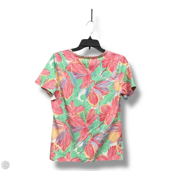 Top Short Sleeve By Talbots In Floral Print, Size: M