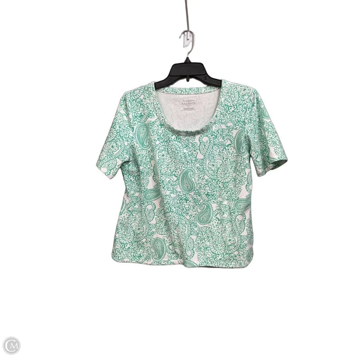 Top Short Sleeve By Talbots In Green, Size: Lp
