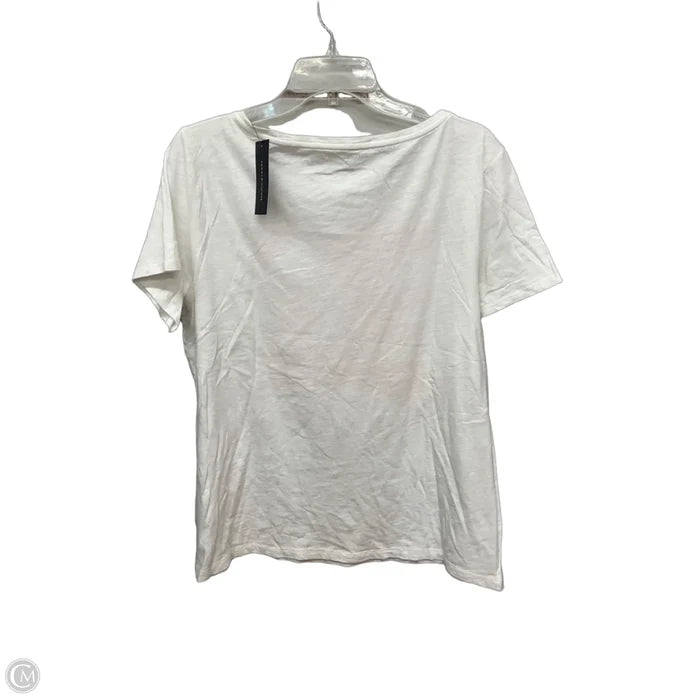 Top Short Sleeve By Tommy Hilfiger In Pink & White, Size: Xl