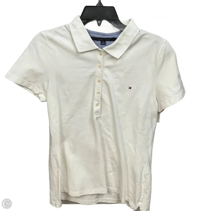 Top Short Sleeve By Tommy Hilfiger In White, Size: M
