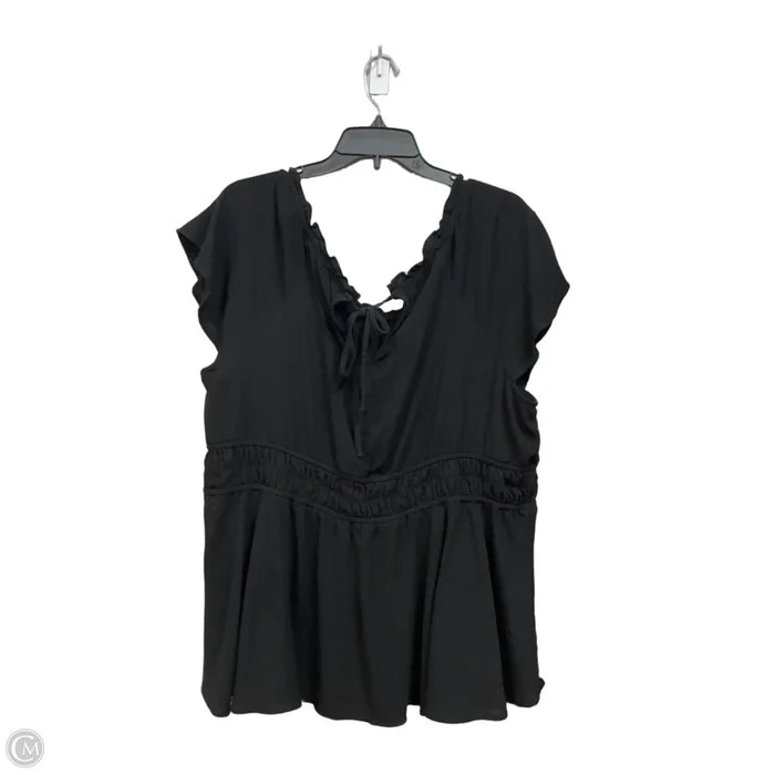 Top Short Sleeve By Torrid In Black, Size: 3x