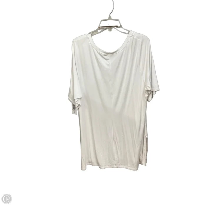 Top Short Sleeve By Torrid In White, Size: 3x