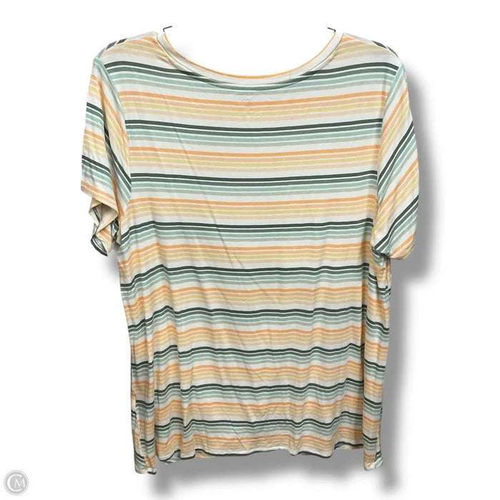 Top Short Sleeve By Westport In Striped Pattern, Size: 1x