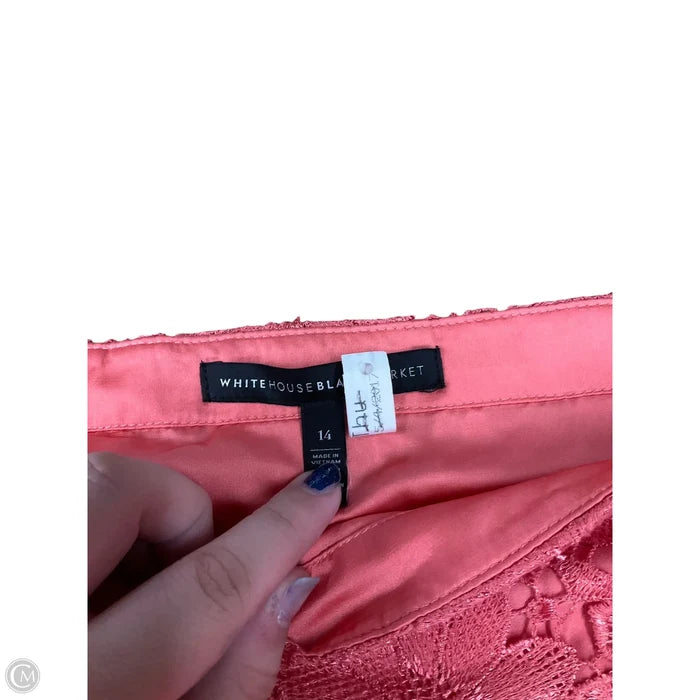 Top Short Sleeve By White House Black Market In Pink, Size: L