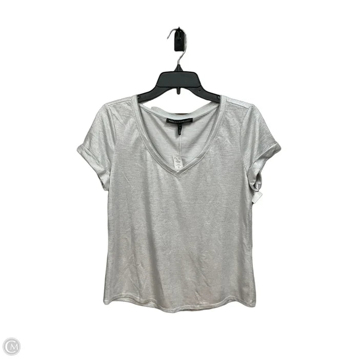 Top Short Sleeve By White House Black Market In Silver, Size: S