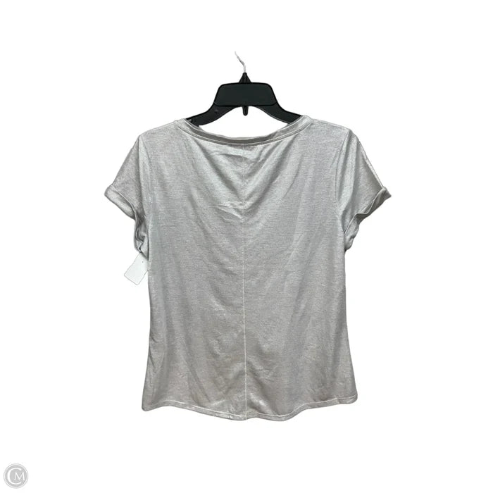 Top Short Sleeve By White House Black Market In Silver, Size: S