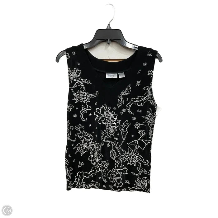 Top Sleeveless Basic By Chicos In Floral Print, Size: M