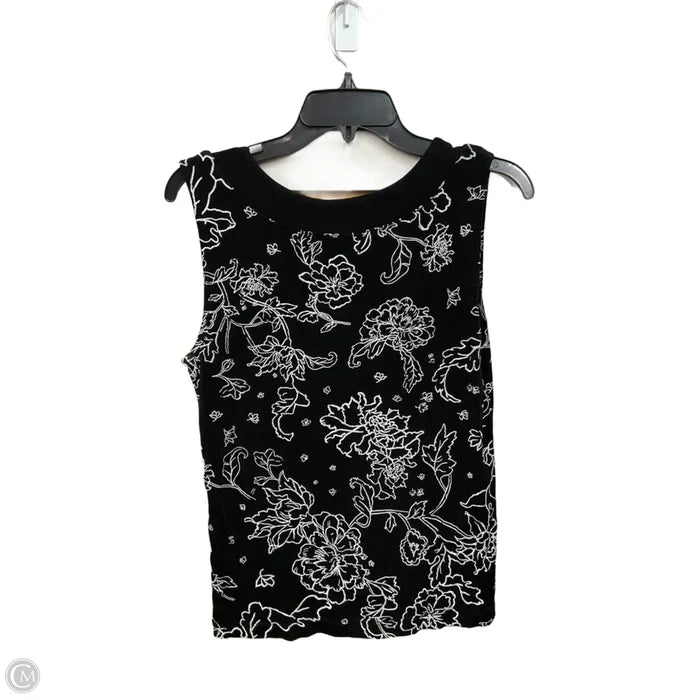 Top Sleeveless Basic By Chicos In Floral Print, Size: M