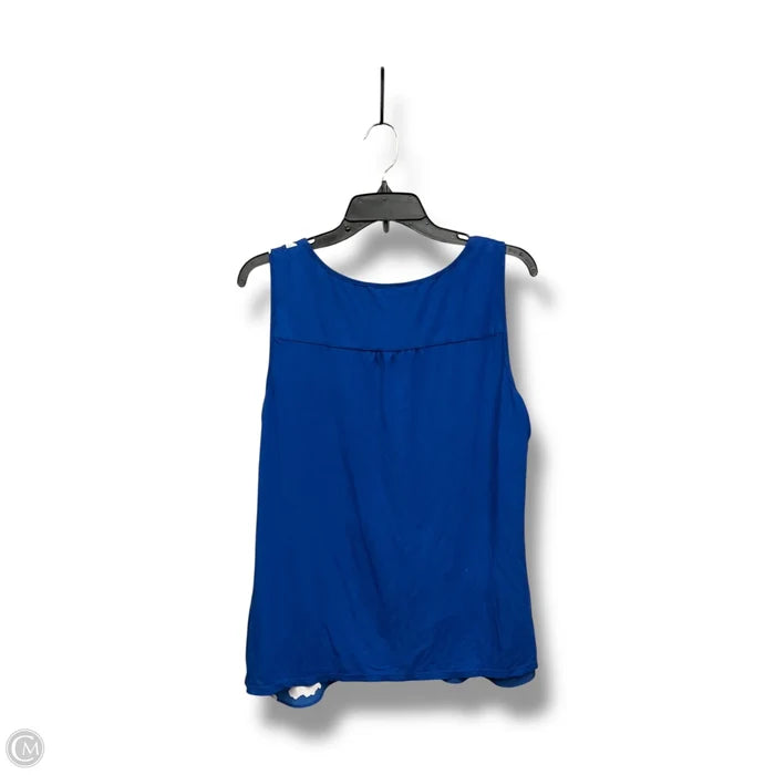 Top Sleeveless By Alfani In Blue & White, Size: Lp