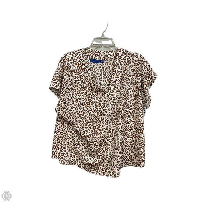 Top Sleeveless By Apt 9 In Animal Print, Size: Xl