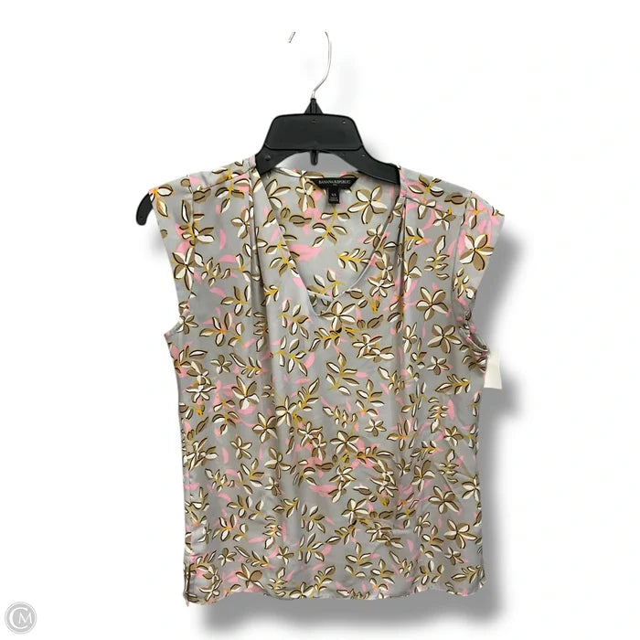 Top Sleeveless By Banana Republic In Floral Print, Size: Xs