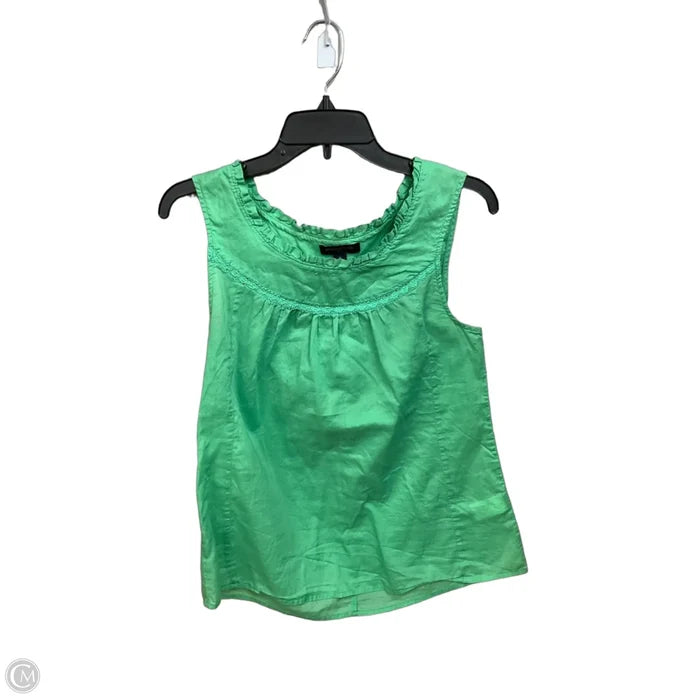 Top Sleeveless By Banana Republic In Green, Size: M