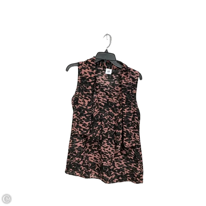 Top Sleeveless By Cabi In Camouflage Print, Size: S