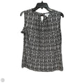 Top Sleeveless By Calvin Klein In Black & White, Size: L