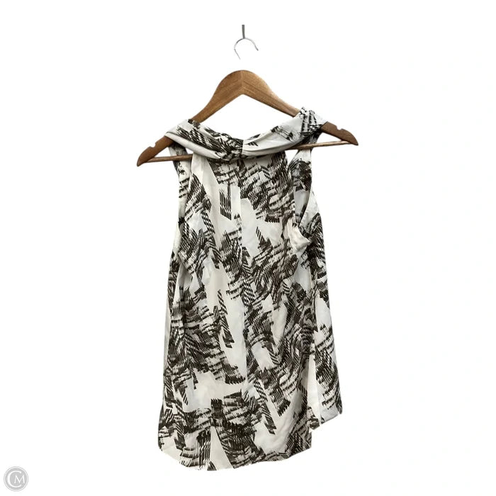 Top Sleeveless By Calvin Klein In Brown & White, Size: S