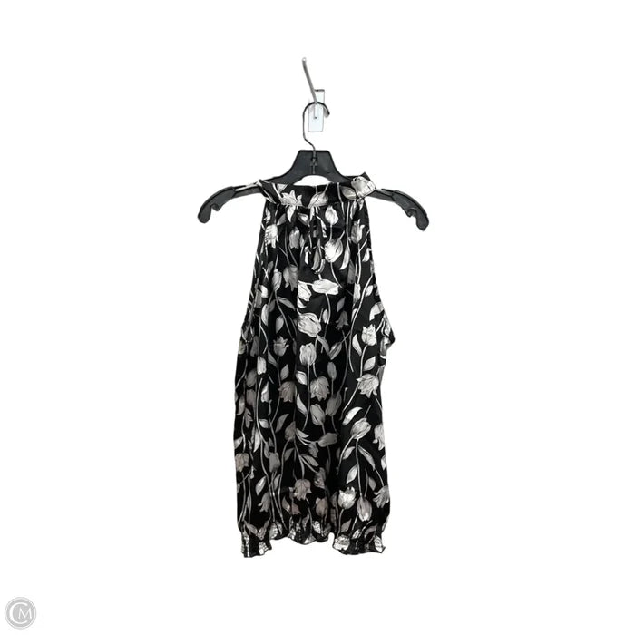 Top Sleeveless By Cato In Black & White, Size: Xl