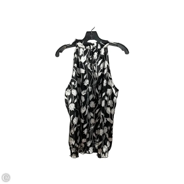 Top Sleeveless By Cato In Black & White, Size: Xl