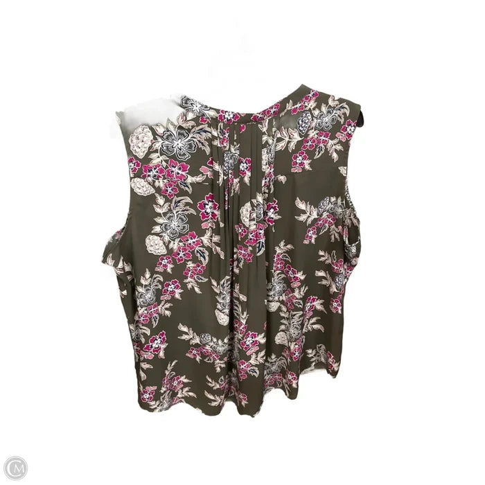 Top Sleeveless By Charter Club In Floral Print, Size: 2x