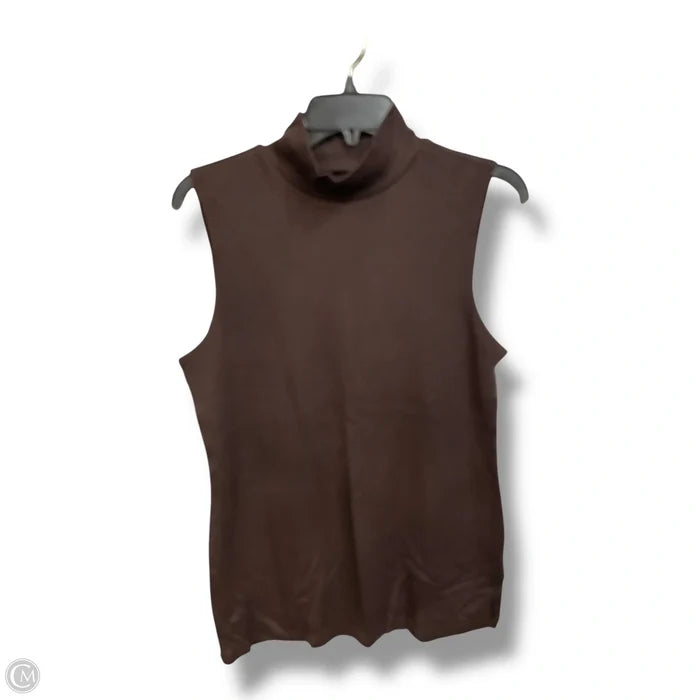 Top Sleeveless By Croft And Barrow In Brown, Size: M