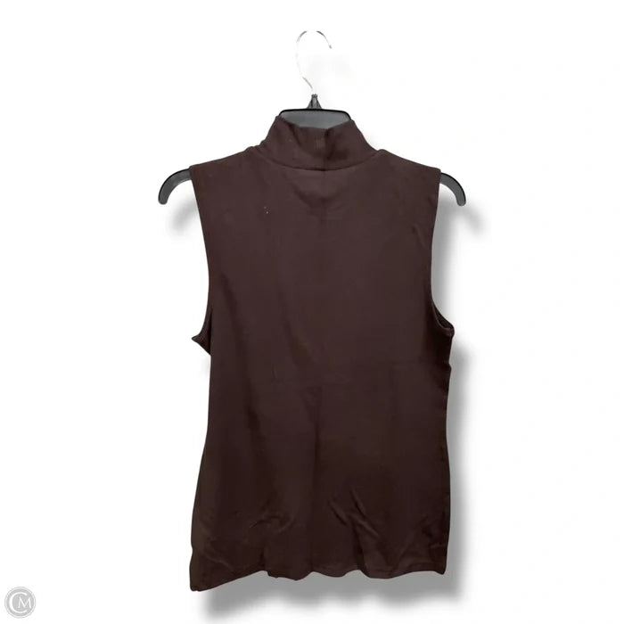 Top Sleeveless By Croft And Barrow In Brown, Size: M