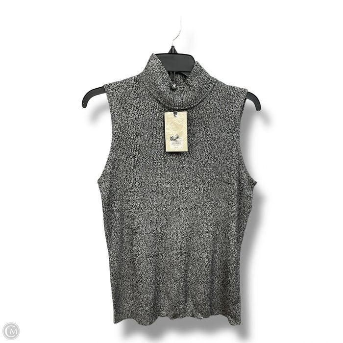 Top Sleeveless By Dana Buchman In Black & White, Size: Xl