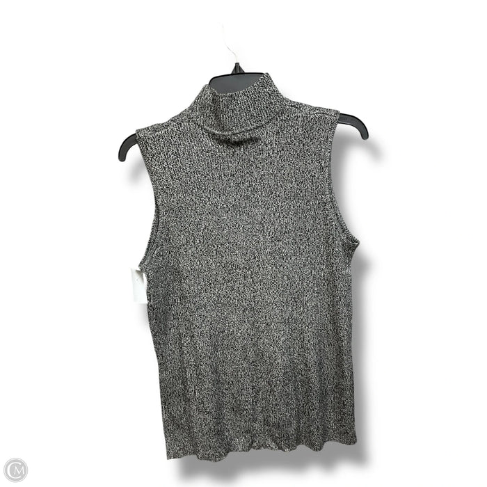 Top Sleeveless By Dana Buchman In Black & White, Size: Xl