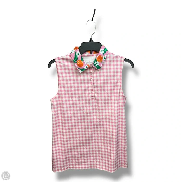 Top Sleeveless By Draper James In Plaid Pattern, Size: S
