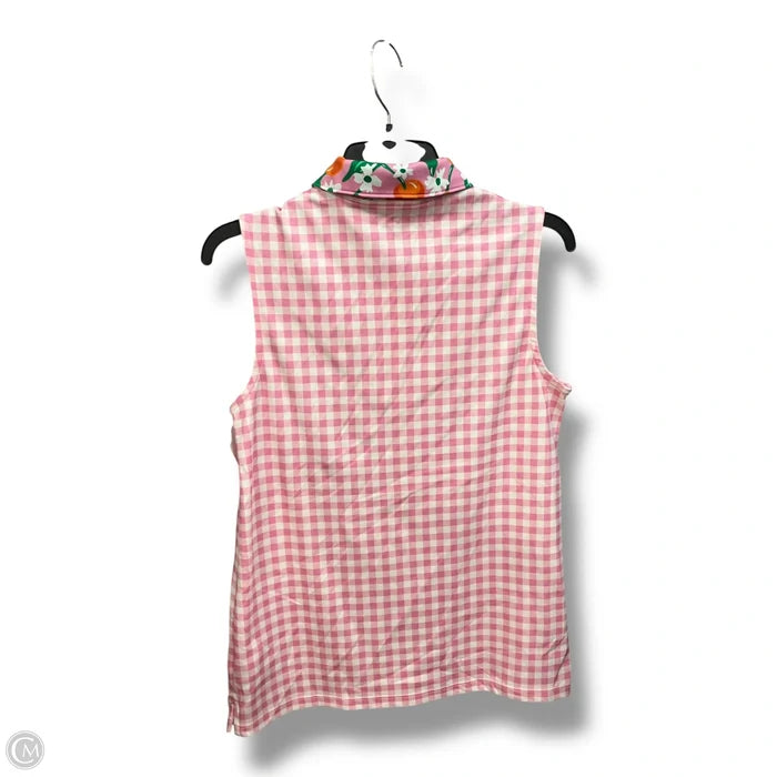 Top Sleeveless By Draper James In Plaid Pattern, Size: S