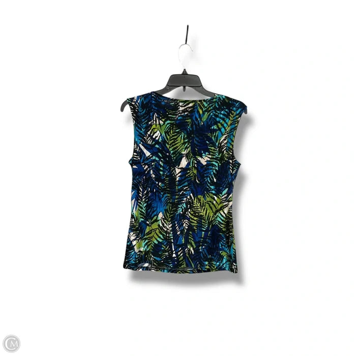 Top Sleeveless By Evan-picone In Tropical Print, Size: S