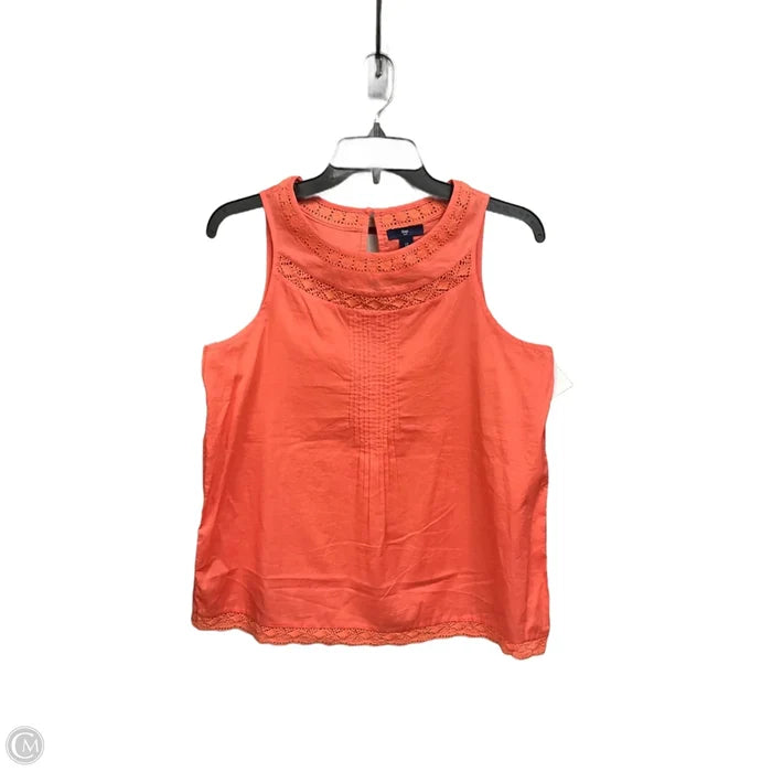 Top Sleeveless By Gap In Coral, Size: S
