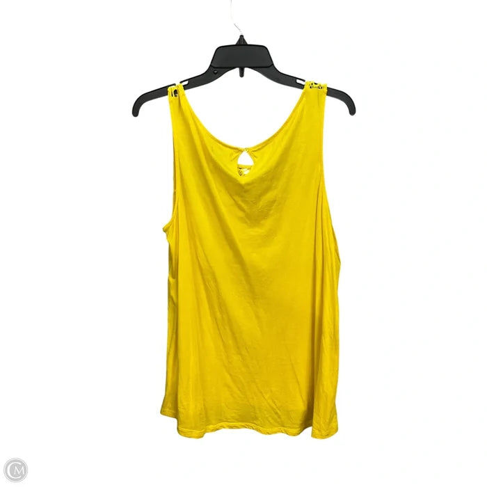 Top Sleeveless By Gap In Yellow, Size: Xl