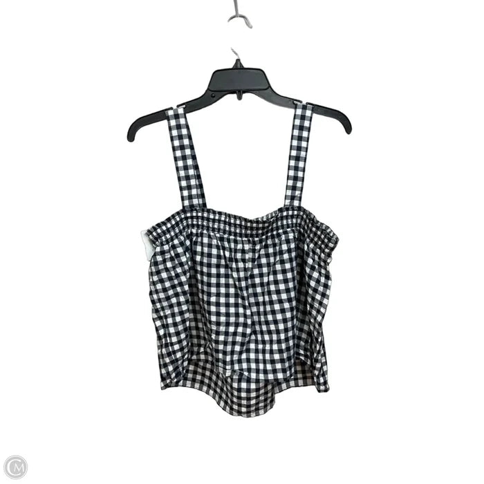 Top Sleeveless By J. Crew In Checkered Pattern, Size: L