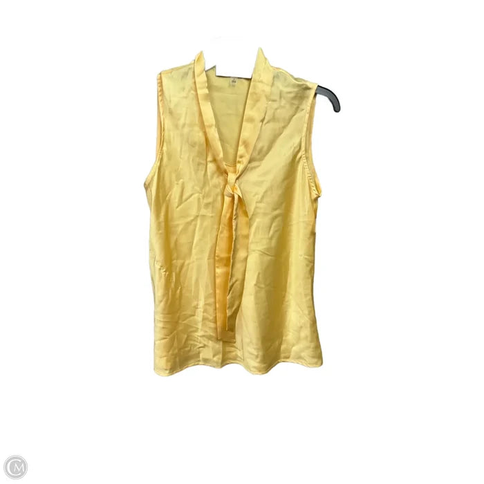Top Sleeveless By Kasper In Yellow, Size: S