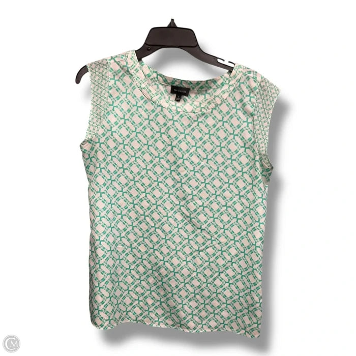 Top Sleeveless By Limited In Green & White, Size: S