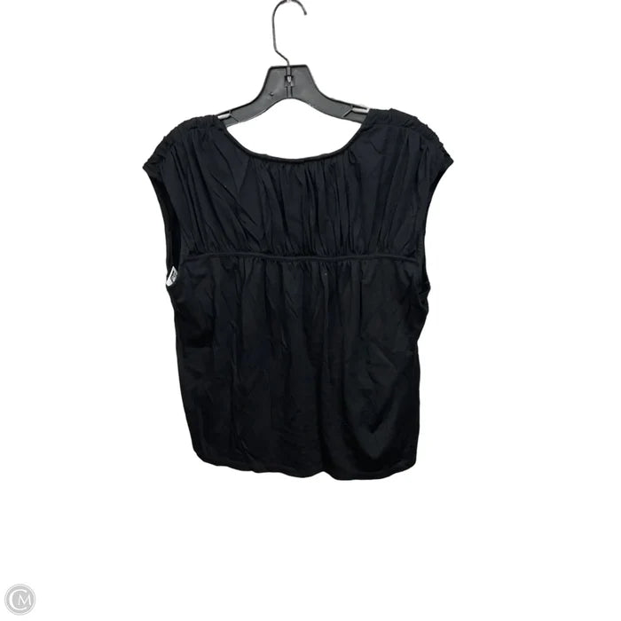 Top Sleeveless By Loft In Black, Size: L
