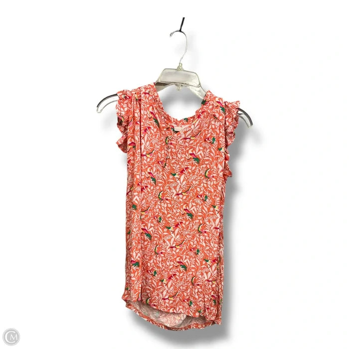 Top Sleeveless By Loft In Floral Print, Size: Xs